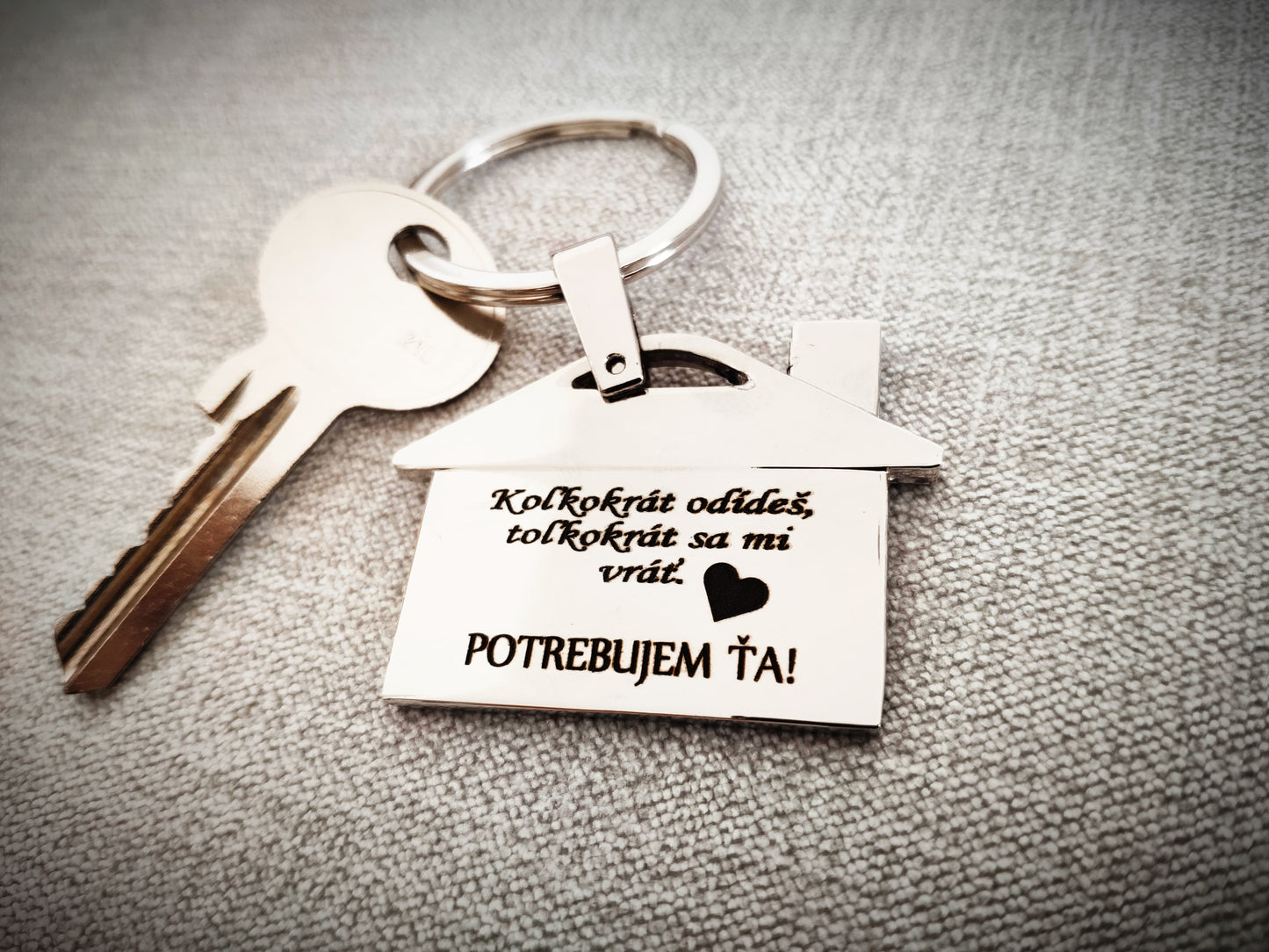 Kľúčenka P036-Koľkokrát odídeš, toľkokrát sa mi vráť. Potrebujem ťa