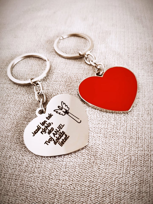 Kľúčenka P034-Jazdi len tak rýchlo ako tvoj anjel dokáže lietať