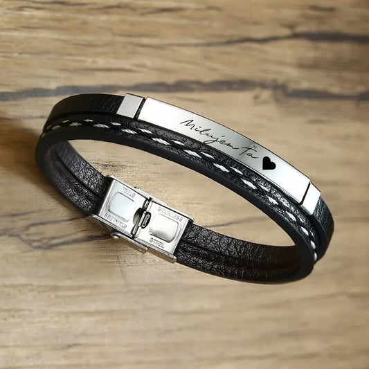 Náramok N001-s- Milujem ťa / Ľúbime ťa