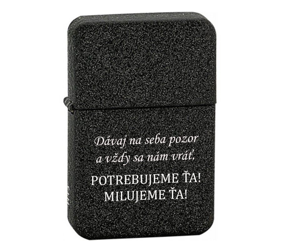 Benzínový zapaľovač ZAP040- Dávaj na seba pozor
