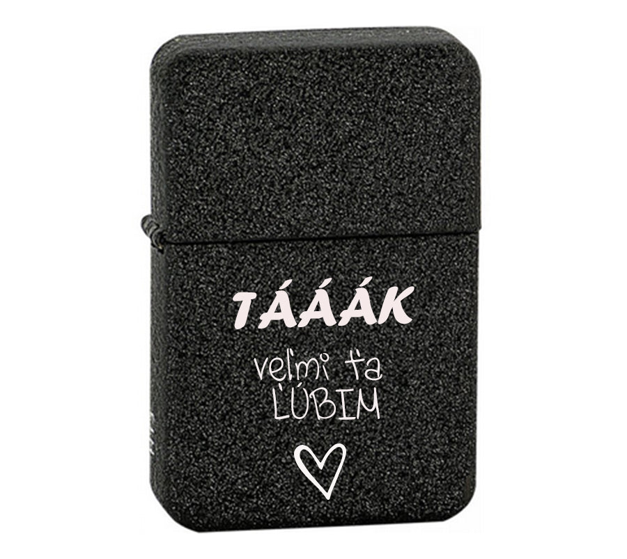 Benzínový zapaľovač ZAP040- Ľúbim ťa / Milujem ťa