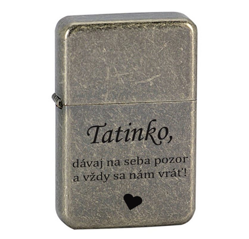 Benzínový zapaľovač ZAP042- Tatinko, dávaj na seba pozor a vždy sa nám vráť