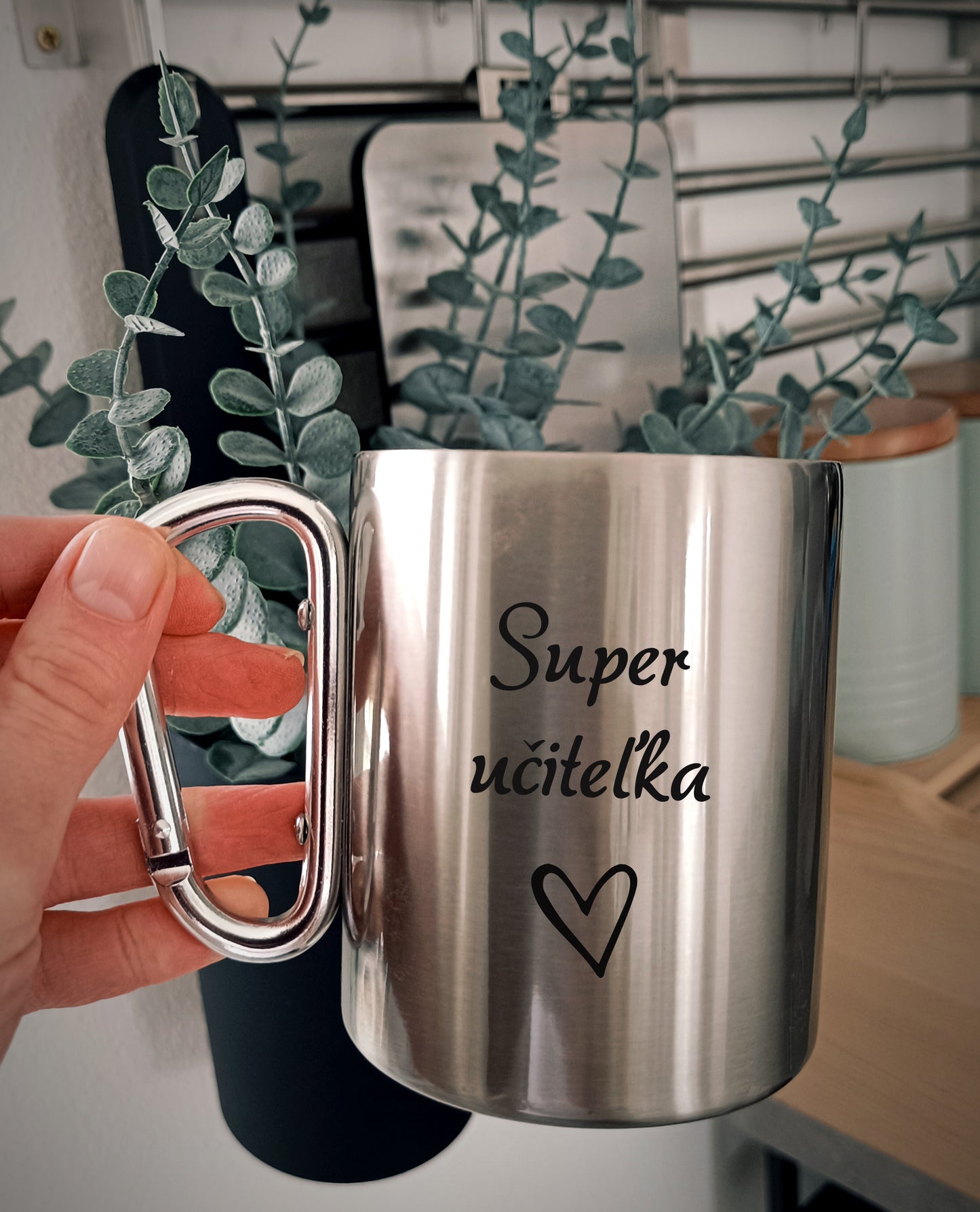 Nerezový hrnček S011-Pani učiteľke / učiteľovi
