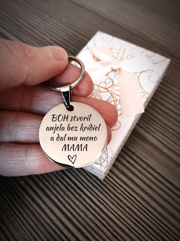 Kľúčenka P030-Boh stvoril anjela bez krídiel a dal mu meno Mama