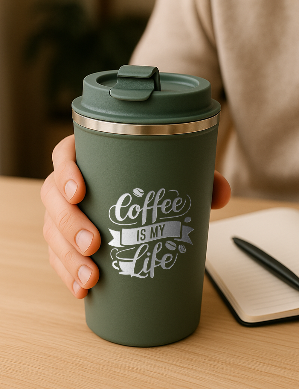 Nerezový termohrnček S012- Coffee is my life