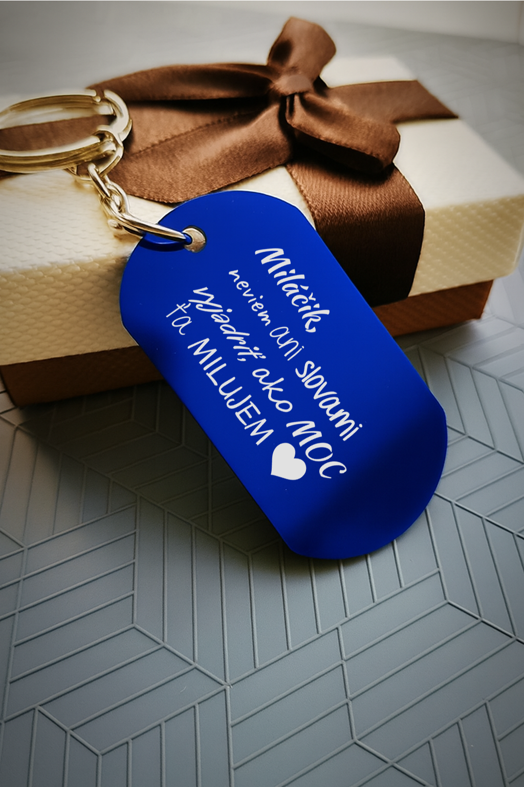 Kľúčenka P001-Milujem ťa/ Ľúbim ťa