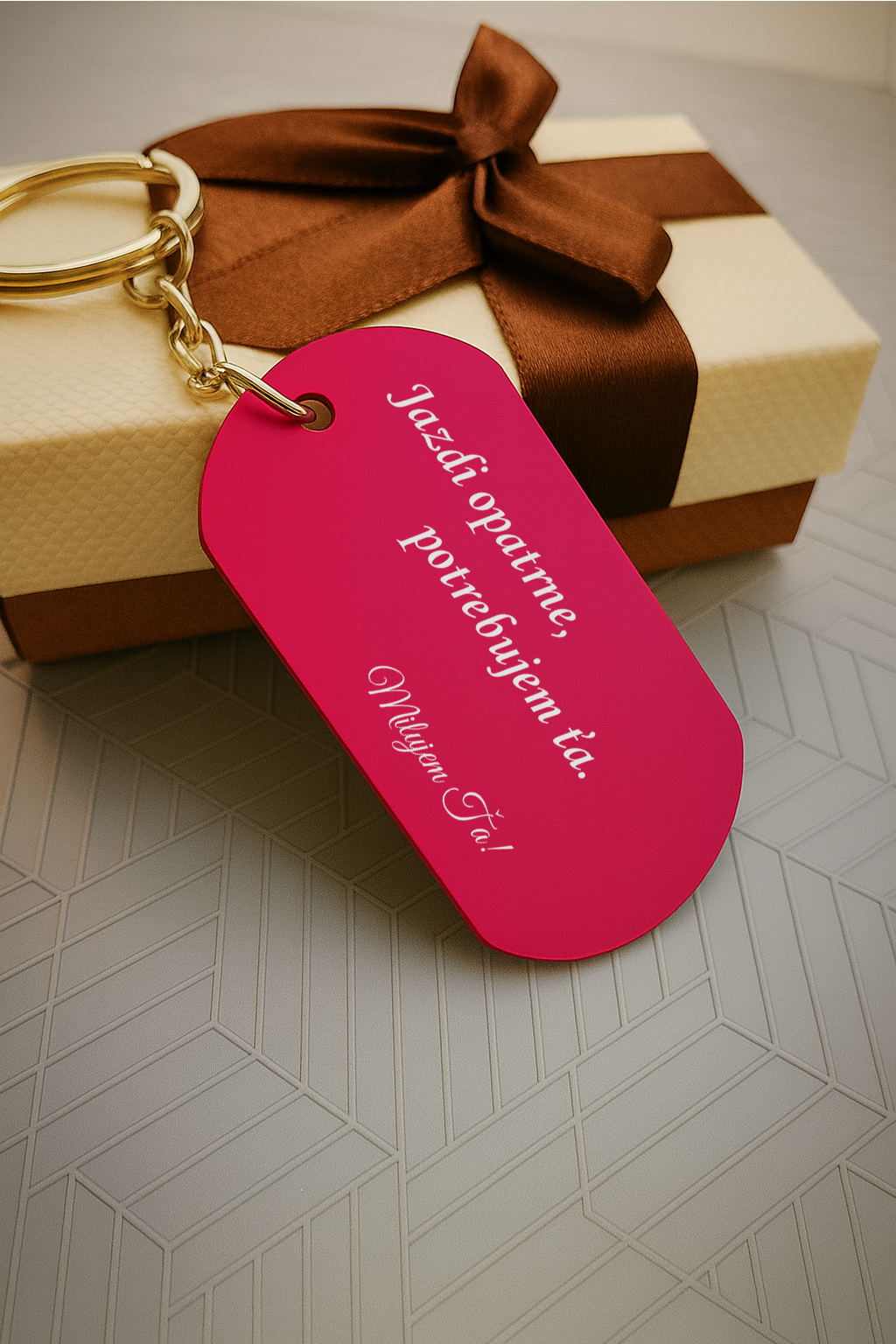 Kľúčenka P001-Jazdi opatrne