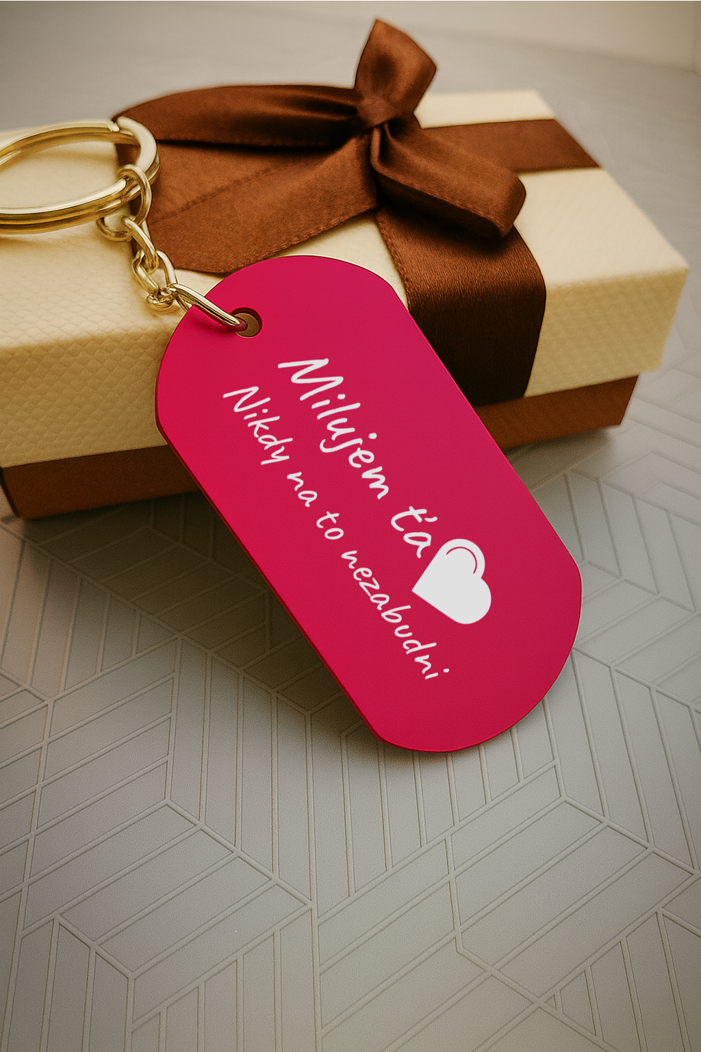 Kľúčenka P001-Milujem ťa/ Ľúbim ťa