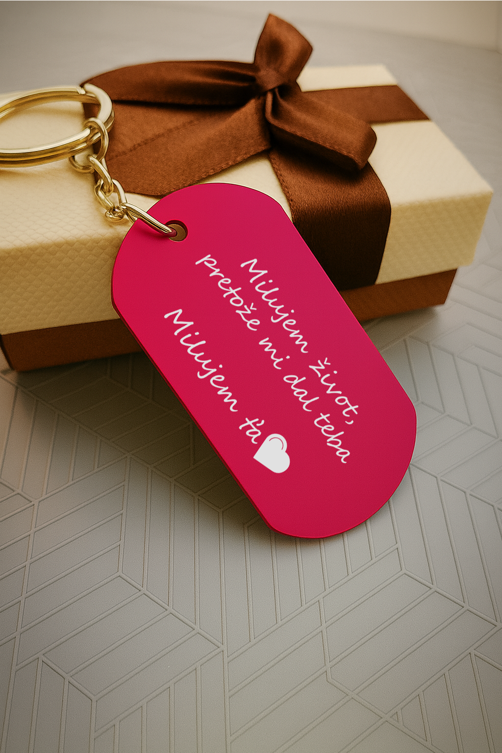 Kľúčenka P001-Milujem ťa/ Ľúbim ťa