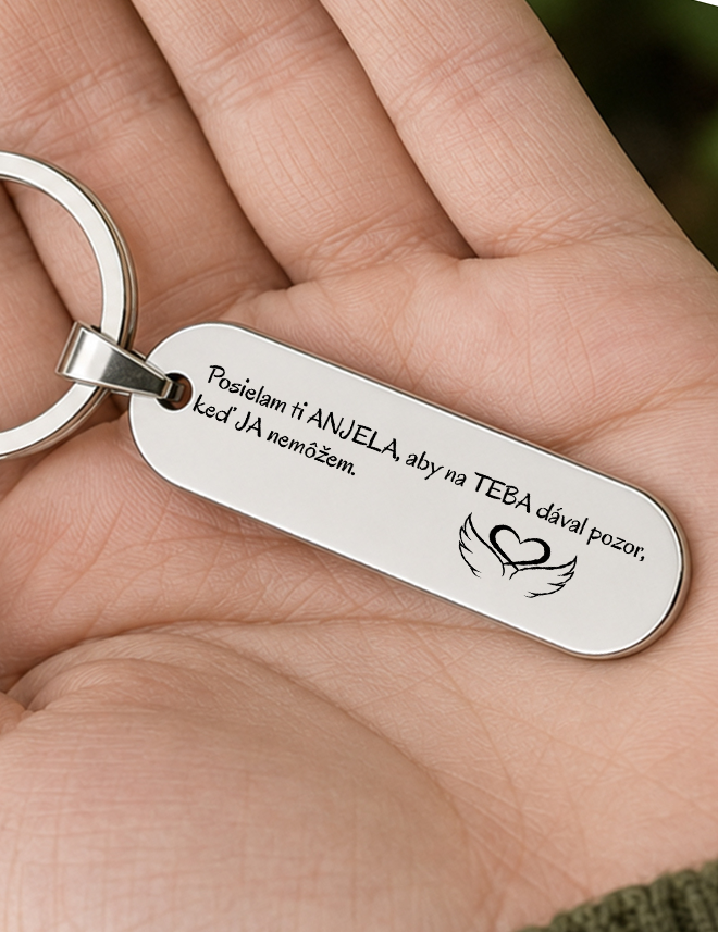 Kľúčenka TALIA - Posielam ti anjela, aby na teba dával pozor, keď ja nemôžem