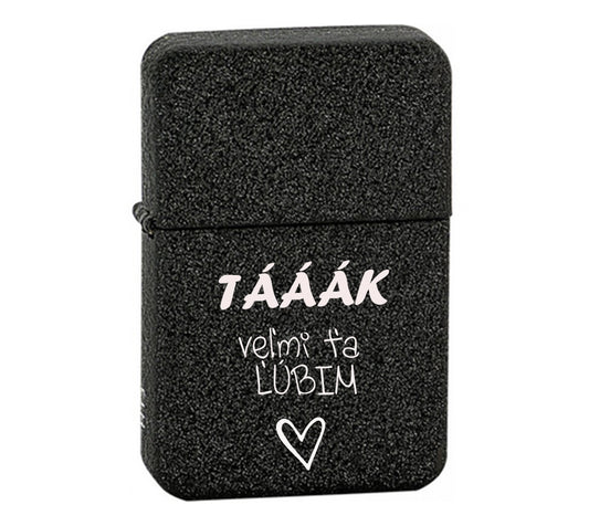 Benzínový zapaľovač ZAP040- Ľúbim ťa / Milujem ťa