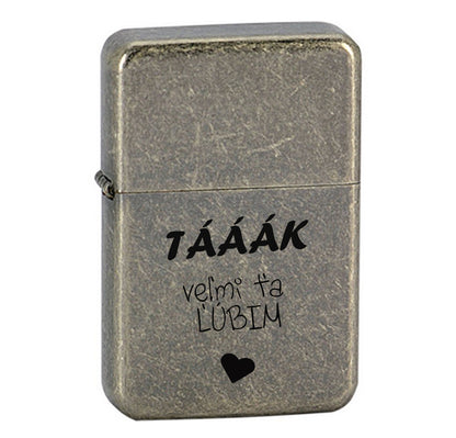 Benzínový zapaľovač ZAP042- Ľúbim ťa / Milujem ťa