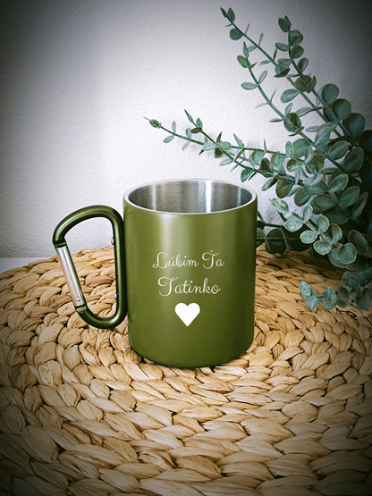 Nerezový hrnček S011-Ľúbim ťa ocinko / tatinko