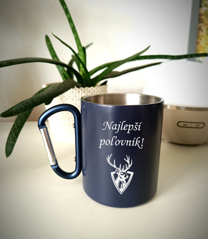 Nerezový hrnček S011-Najlepší poľovník